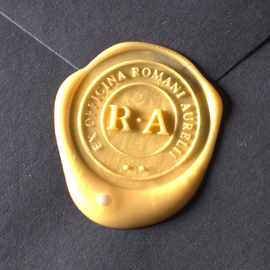 The wax seal on the envelope